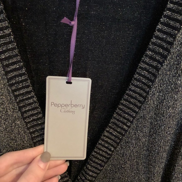 Sparkly Knit Wrap Dress - Picture 3 of 3